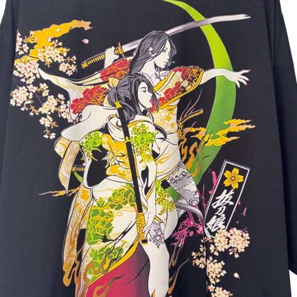 Stand Back black oversized kimono style cardigan size L - Picture 6 of 7